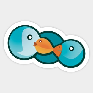 Birds' Fish Link Sticker